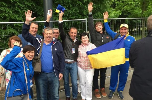 Керівництво &quot;Ощадбанку&quot; на матчі фіналу Ліги Європи у Варшаві (фото з Facebook Андрія Пишного)