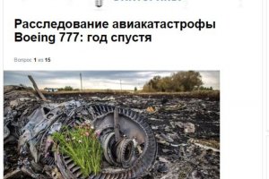 Российское пропагандистское агентство устроило викторину о крушении Боинга-777