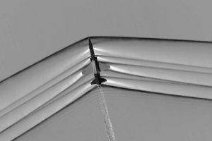 Специалисты NASA сделали снимок ударной волны при движении сверхзвукового самолета