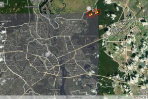 Дым в Киеве: карта пожаров