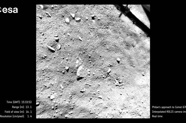 ESA опублікувало відео посадки зонда Philae на комету Чурюмова-Герасименко
