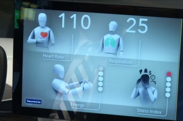 Крісло здійснює моніторинг фізичного та ментального здоров'я водія.