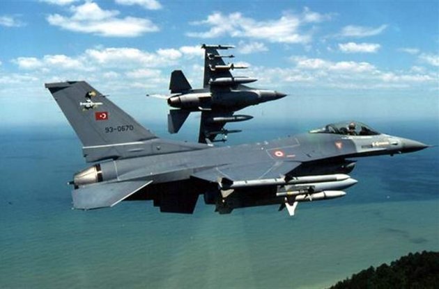 Сирійські сили ППО взяли на приціл вісім турецьких винищувачів F-16