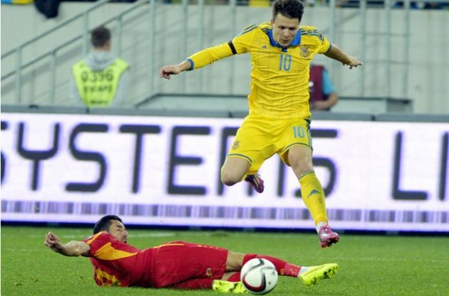 Украина дома минимально обыграла Македонию