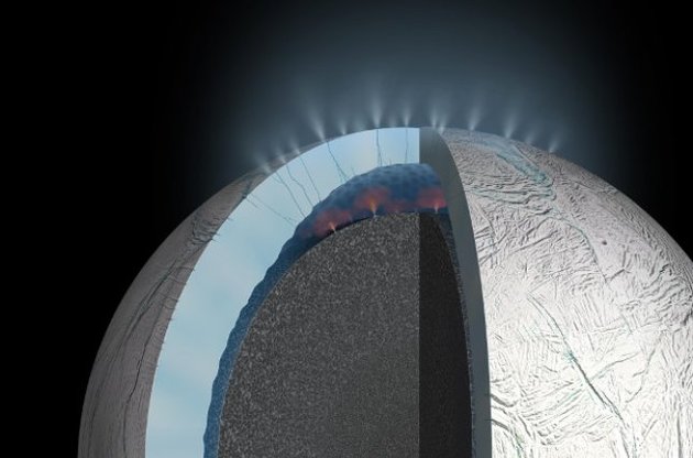 Апарат Cassini пролетів крізь гейзери Енцелада