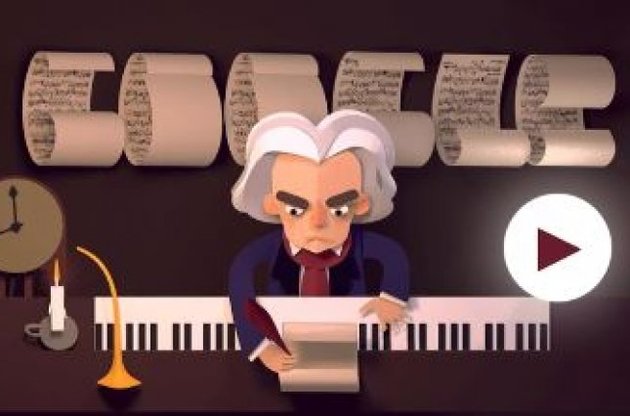 Google приурочив дудл до 245-річчя з дня народження Бетховена