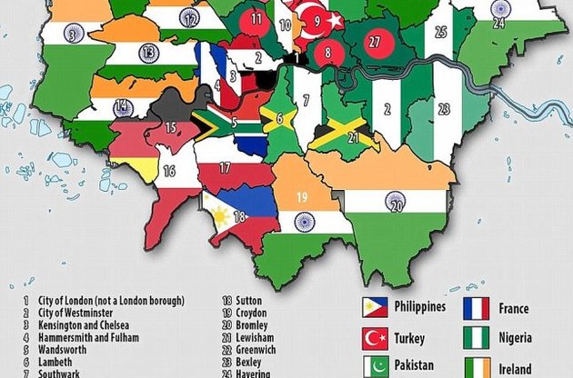 Кожен третій житель Лондона народився за кордоном