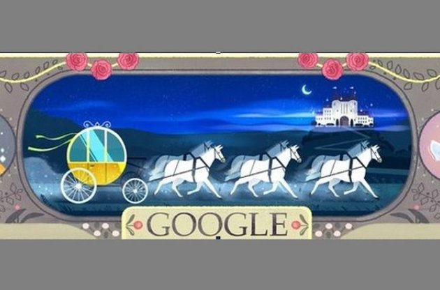 Ілюстрація художників Google на казку &quot;Попелюшка&quot;
