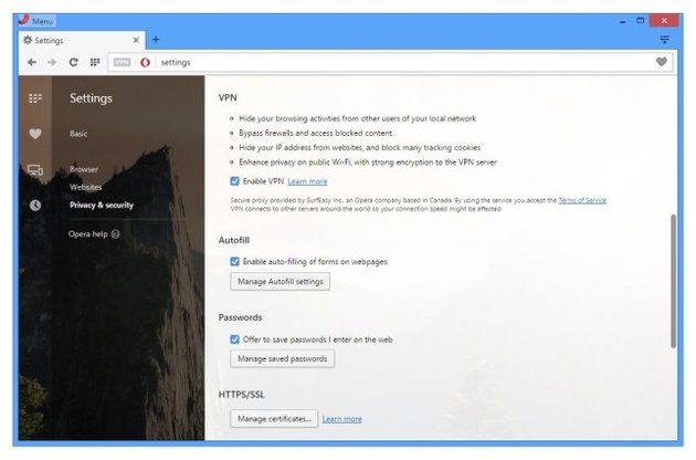 В браузере Opera появится бесплатный VPN