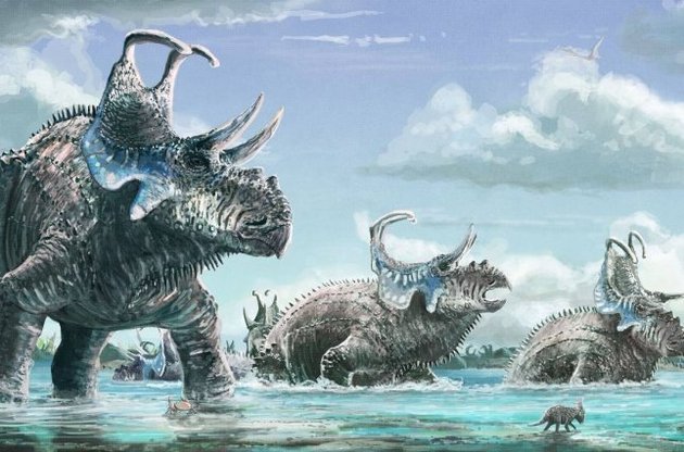 Динозавр мав унікальні загнуті роги