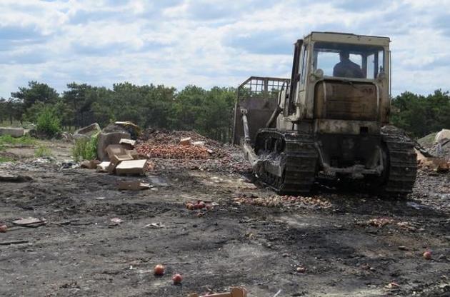 В оккупированном Крыму уничтожили более 15 тонн европейских фруктов