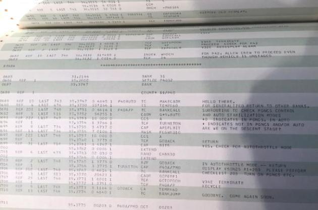 Исходный код космического аппарата "Аполлон-11" был опубликован на Github