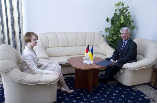 Елена Зеркаль приняла копии верительных грамот у Вольфганга Эрнста Райхеля