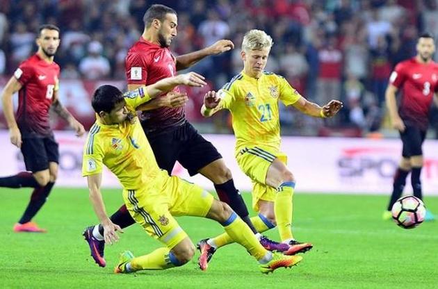 Сборная Украины упустила победу над Турцией в отборе на ЧМ-2018