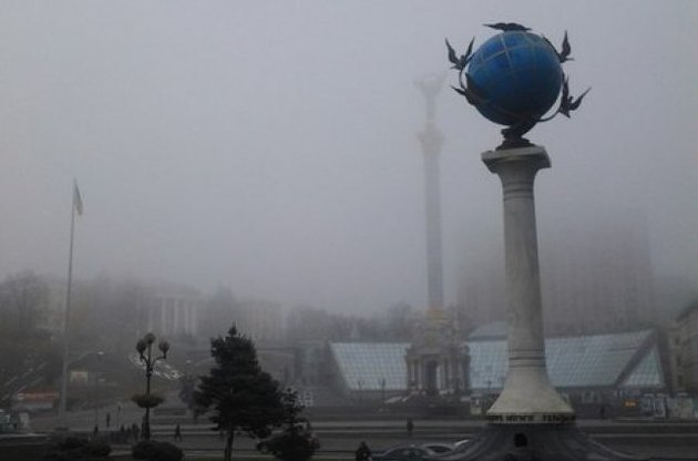 Киев утром накроет густой туман