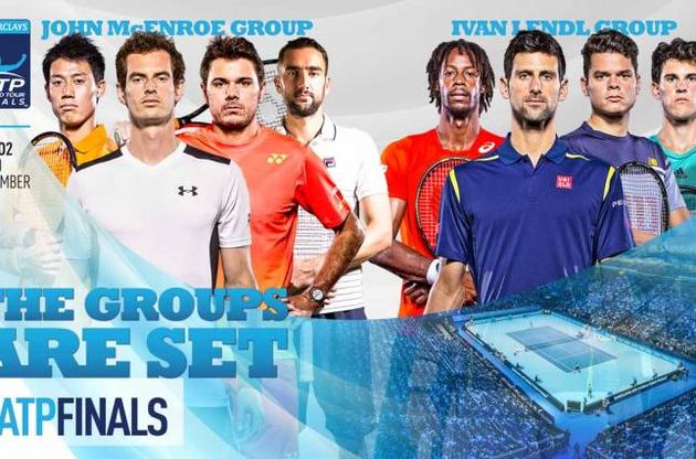 Стал известен состав групп Итогового турнира ATP