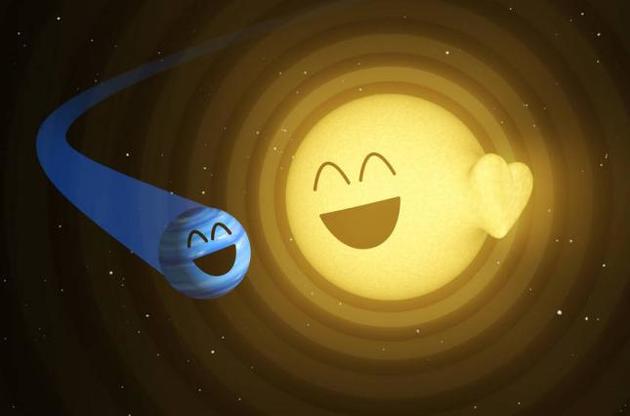 Экзопланета вызывает вибрации во внешних оболочках звезды