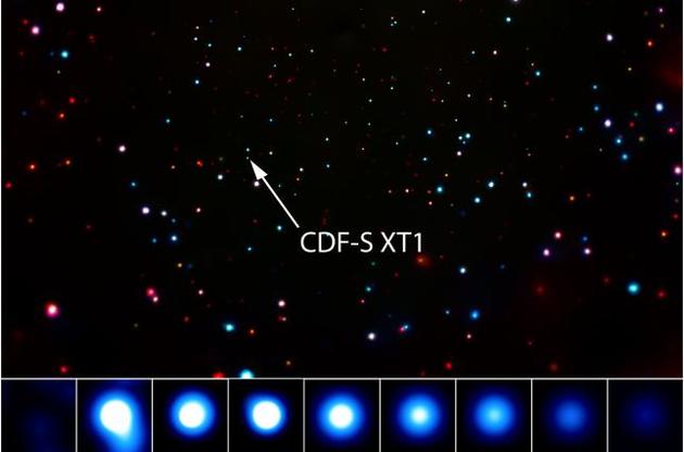 Источник взрыва располагается на расстоянии 10,7 миллиардов лет от Земли