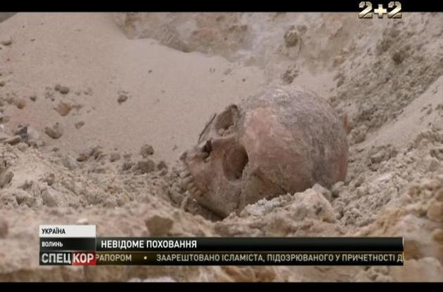На Волыни нашли массовые останки людей