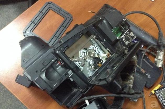 Розбита камера журналістів СТБ