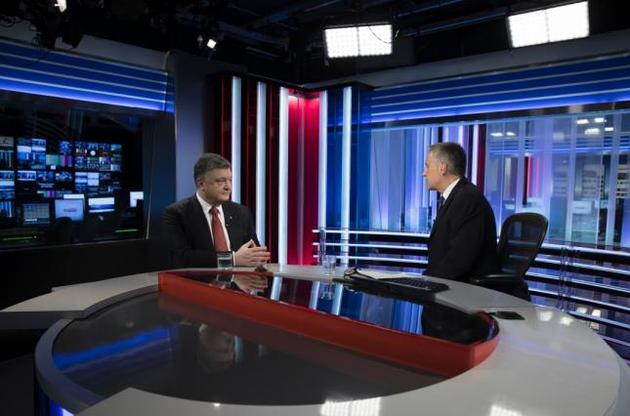 Порошенко рассказал аудитории Sky News о ситуации в Донбассе
