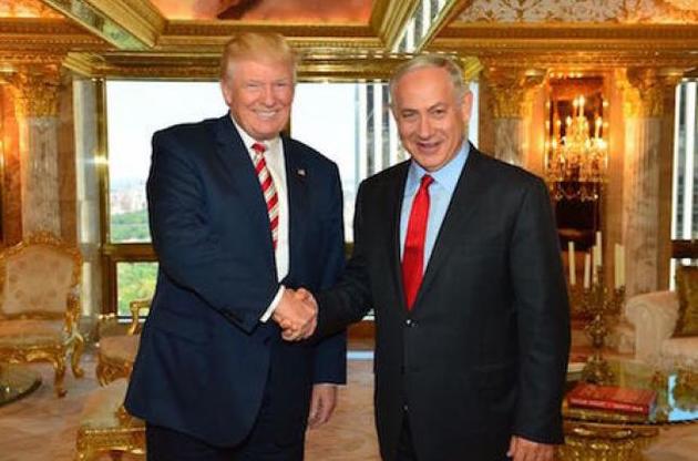 Трамп обговорить з Нетаньяху врегулювання палестино-ізраїльського конфлікту