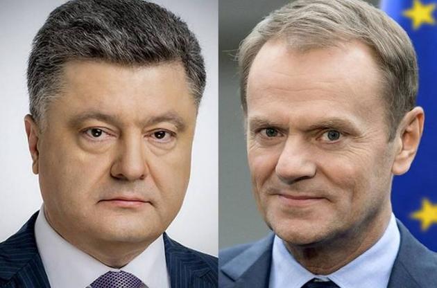Порошенко обговорив із Туском санкції проти РФ і Асоціацію Україна-ЄС