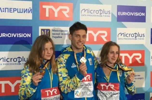 Україна лідирує в медальному заліку чемпіонату Європи зі стрибків у воду