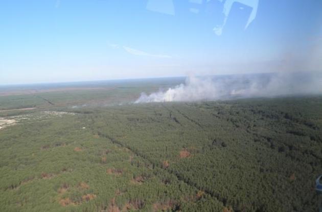 Спасатели показали видео ликвидации пожара в Чернобыльской зоне