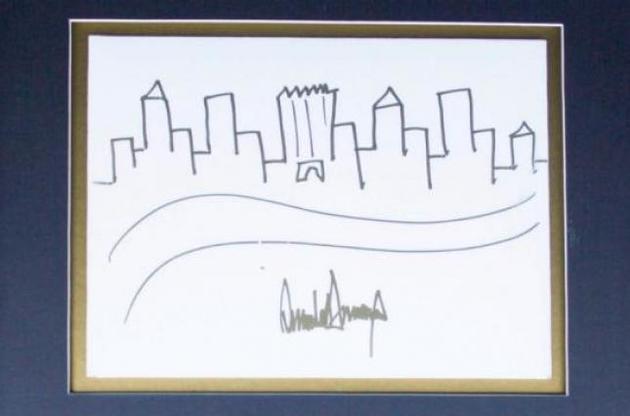 В США на аукцион выставили сделанный Трампом рисунок