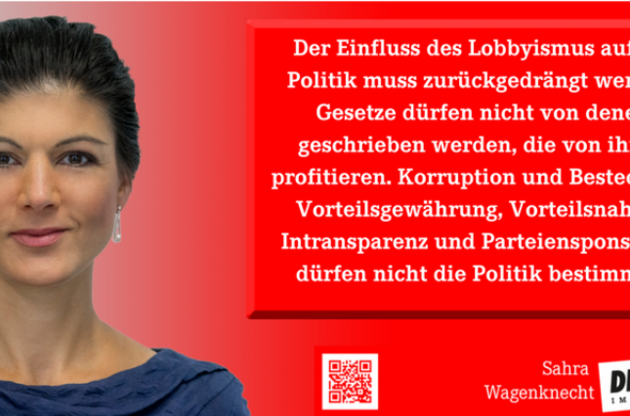 Сара Вагенкнехт, кандидат у канцлери Німеччини, виступає за зміну курсу стосовно РФ.