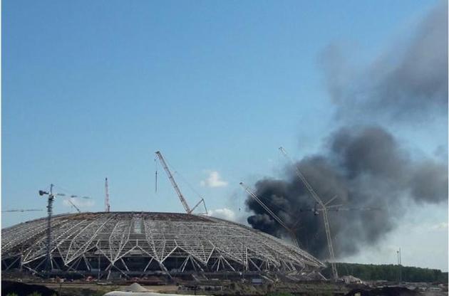 В Самаре произошел пожар на стадионе, строящемся к ЧМ-2018
