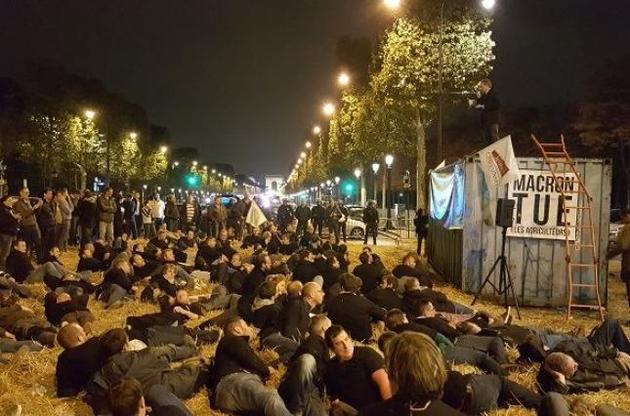 Французькі фермери заблокували соломою Єлисейські поля через аграрну політику уряду.