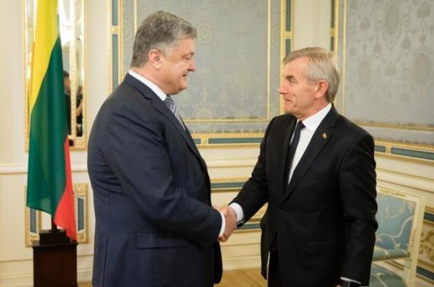 Президент Украины и спикер Сейма Литвы обсудили практическую имплементацию "плана Маршалла"