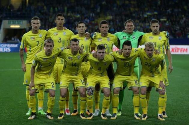 Сборная Украины поднялась в рейтинге ФИФА на три позиции
