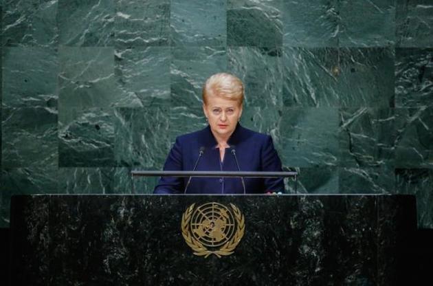 Российская делегация покинула зал Генассамблеи ООН перед выступлением президента Литвы