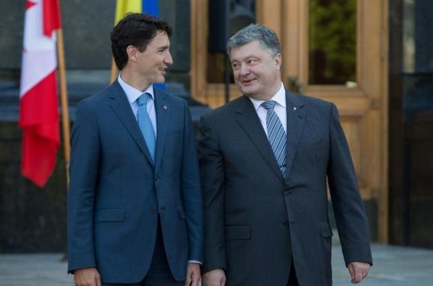 Стала известна тематика переговоров Порошенко и Трюдо