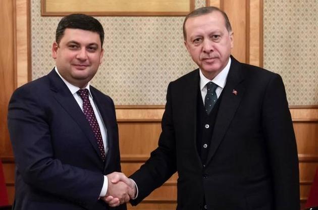 Гройсман зустрівся з Ердоганом у Києві