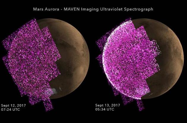 Астрономы зафиксировали на Марсе яркое атмосферное свечение