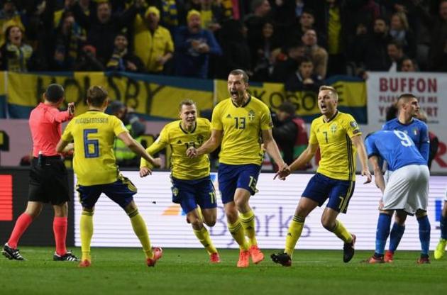 Швеция минимально обыграла Италию в матче плей-офф отбора на ЧМ-2018