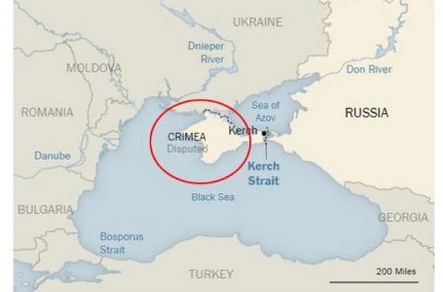The New York Times напечатала карту со "спорным" Крымом