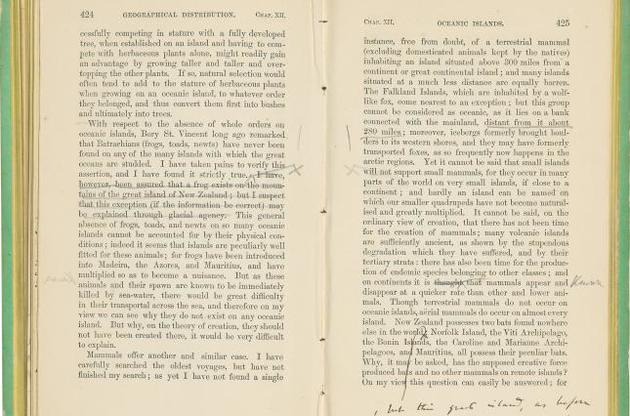 Дарвин сделал пометки на полях перед переводом книги на немецкий