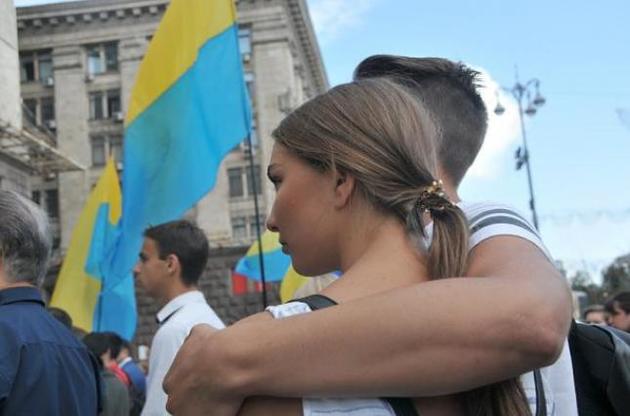 Украинцами по национальности считают себя 95% молодых людей