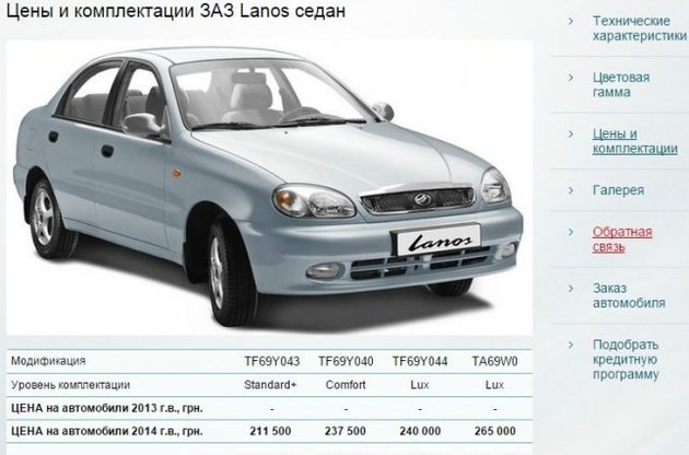 "ЗАЗ" приостановил производство автомобилей Lanos - СМИ