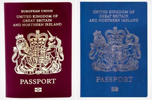 Паспорта британцев сменят цвет после Brexit