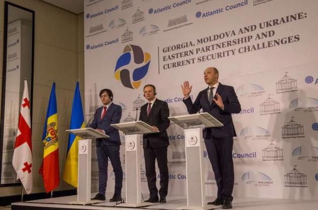 Главы парламентов Украины, Грузии и Молдавии выступили с совместным заявлением