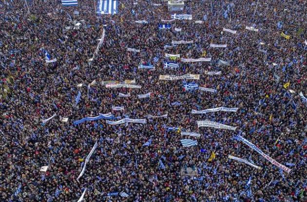 У Салоніках пройшла масова акція протесту проти назви держави Македонія
