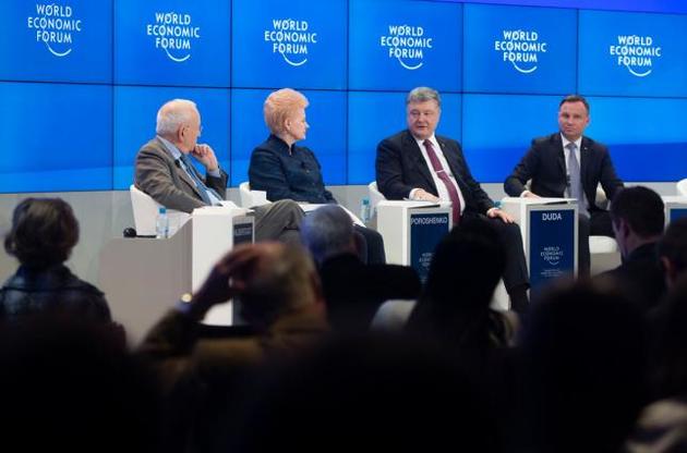 Порошенко в Давосе заявляет: организовал борьбу против коррупции не ради транша МВФ