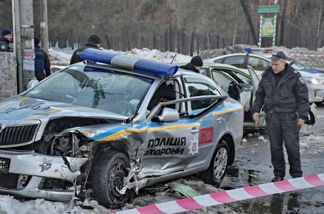 В Киеве в результате ДТП трое правоохранителей получили тяжелые травмы