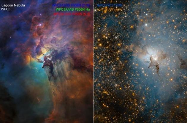 На знімку розмістився туманність Лагуна